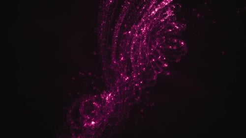 Dynamic Abstract Pink Particles Flowing Background