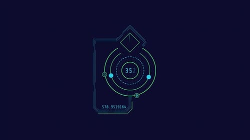 Looped Animation of Circles and Rectangles HUD Element