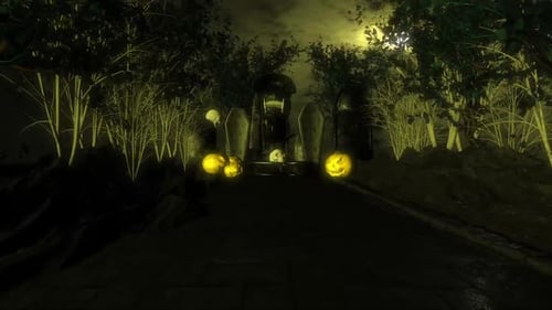 Halloween-Geist auf dem Friedhof