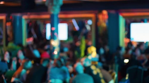 Blurred Background of a Party with Crowded People