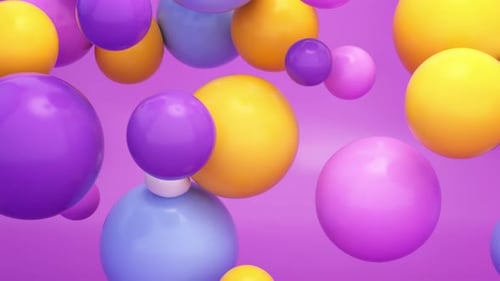 Colorful Floating Balls 4k Loop Animation