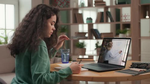 Online Education of University Student Using Laptop at Home Classroom. Remote Study