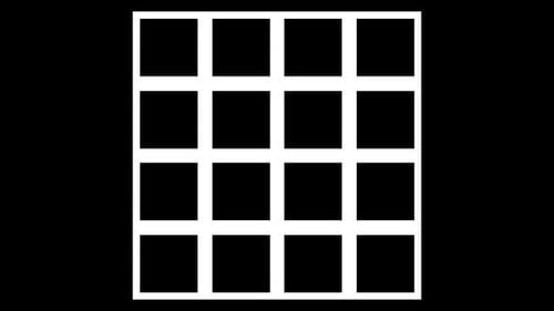 Kaleidoscope Collection: Luma matte transition of an array of square elements expanding and merging