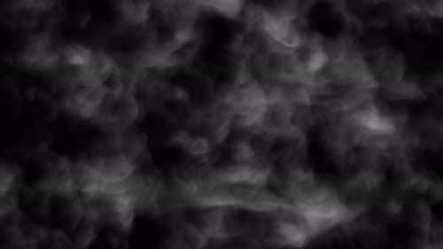 Dark Animated Smoke and Fog Cloud Background Element