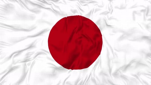 Realistic Waving Flag of Japan Loop Animation