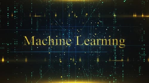 Futuristic Machine Learning Title Reveal in Data Grid Style