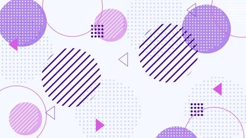 Animated Geometric Circle Pattern on a Pink and Purple Gradient Background.