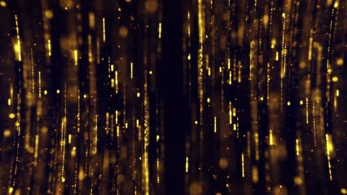 Shimmering Gold Particle Rain Elegant Abstract Background