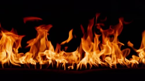 Close Up Shot of Dynamic Fire Flames