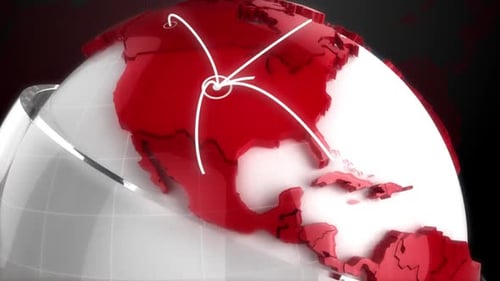 digital globe rotation network connection