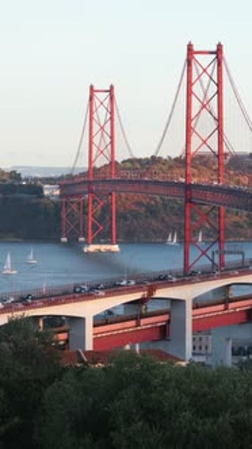 View of Lisbon From Miradouro Do Bairro Do Alvito Viewpoint Lisbon Portugal