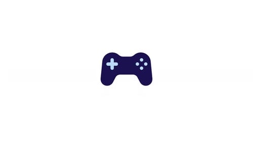 Flat Design Game Controller Buttons Animation