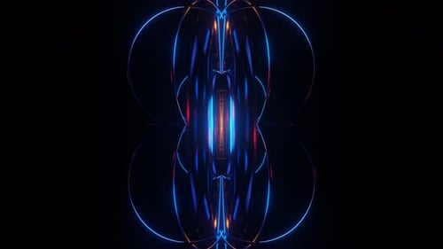 Blue Orange Pulsating Futuristic Psychedelic Hypnotic VJ Loop