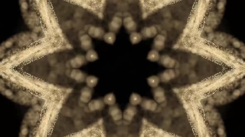 Elegant schimmernde Goldstaubpartikel bilden eine dynamische Grenze