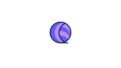 Animated Flat Design Yarn Ball Icon