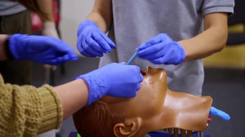 Training course in medical center.