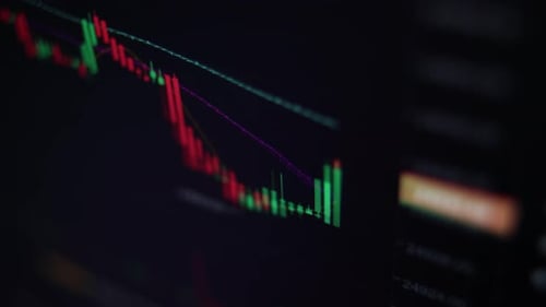 Online Trading on the Stock Exchange Price Chart Currency and Cryptocurrency Global Financial Market