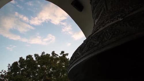 Ornate Bell Seen from Low Angle View