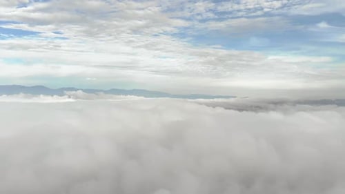 View above clouds at morning