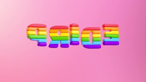 Colorful 3D Stacked Blocks Pride Title Animation