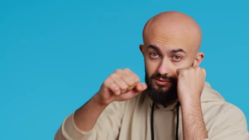 Aggressive Arab Guy Throwing Punches on Camera
