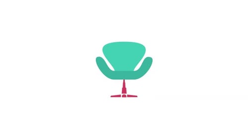 Minimalist Modern Chair Icon Animation