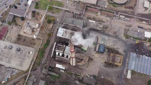 Vue aérienne de la centrale thermique de Sliven, Bulgarie