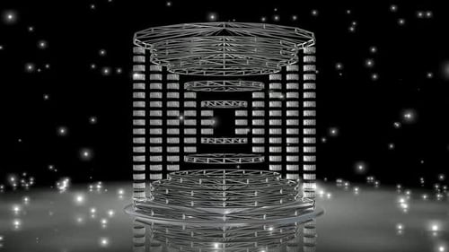 Geometric 3D Equalizer Structure Loop Background