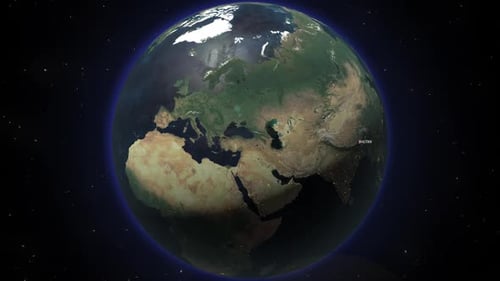 Earth Zoom From Space To Bhutan