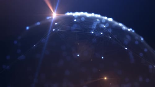 Futuristic Global Network Sphere Technology Animation