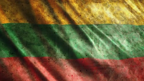 Grunge Distressed Waving Flag Seamless Loop