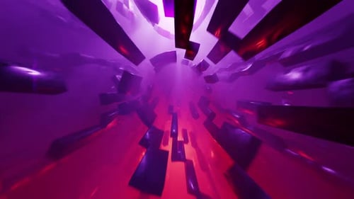 Sci-Fi-Tunnel mit quadratischer Geometrie Ver.2