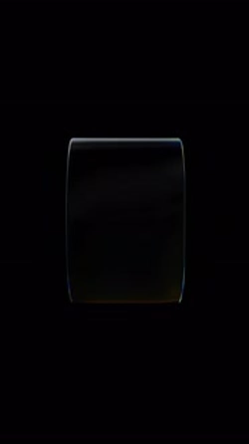 3d Transparent Rotating Glossy Cylinder with Dispersion Effect Rainbow Colors Reflection Glass 3d