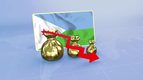 Djibouti Reserves Drop Economic Data Infographics Graph