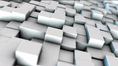 Abstract 3D Cubes Pulsating Wave Loop Background Animation