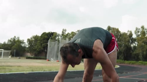 Man Activating The Body Before The Race