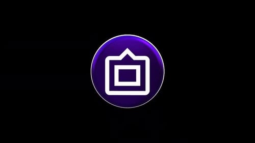 Abstract Rotating 3D Icon Logo Element Animation