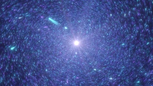 Cosmic Abstract Space Travel Warp Tunnel Background