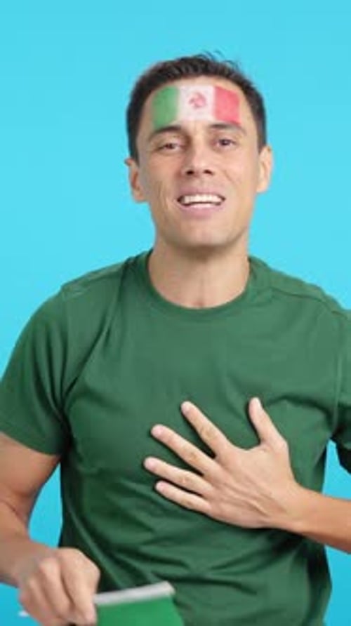 Man Cheering for Mexico During a Match That is Lost