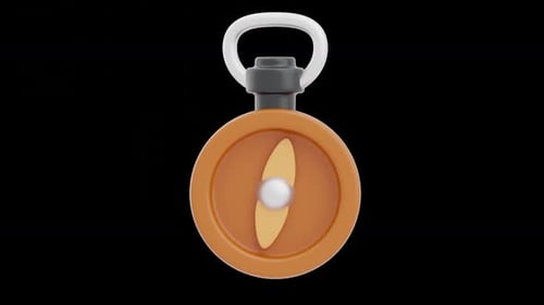 Animated 3D Compass Icon for Navigation and Travel Projects