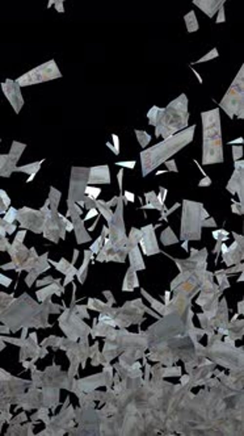 Falling US Hundred Dollar Bills Motion Graphic