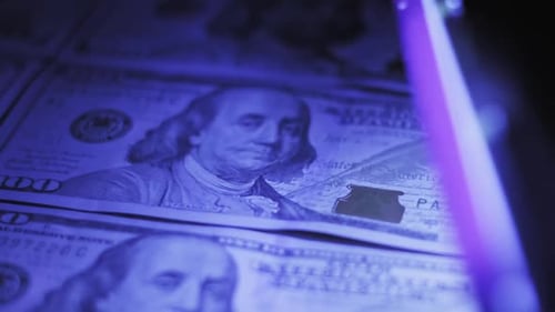 Examining United States Currency with Ultraviolet Light