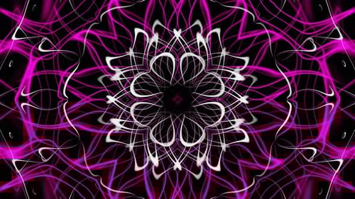 Glowing Neon Abstract Flowing Mandala Pattern Background