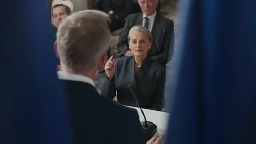 Group of People Attending Press Conference Meeting