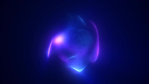 Abstract Glowing Particle Sphere Loop Background