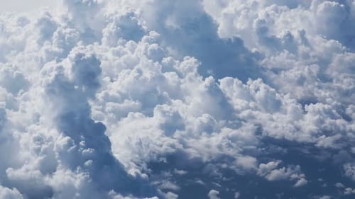 Expansive View of White Clouds from Above