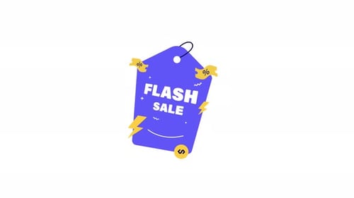 Animated Flash Sale Price Tag Promotion Graphic