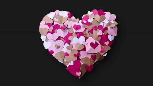 Small Paper Hearts Cluster