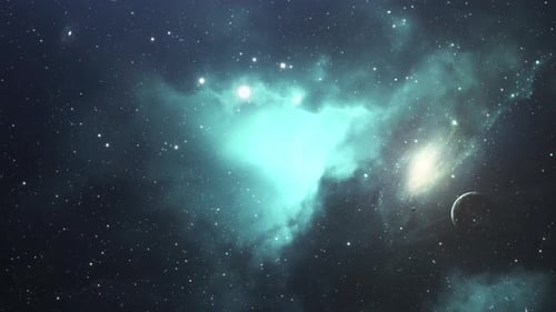 nebulae, planets and galaxies decorate space