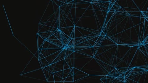 Geometric Blue Plexus Network Connection Loop Background
